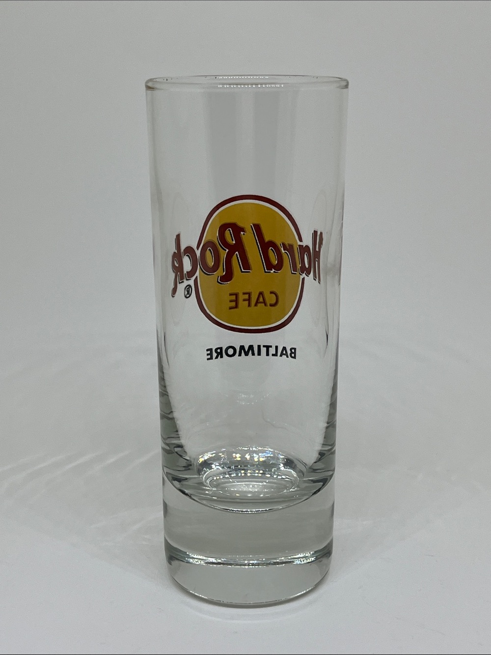 Hard Rock Cafe Yellow Logo Baltimore Slim Double Shot Glass - Picture 2 of 2
